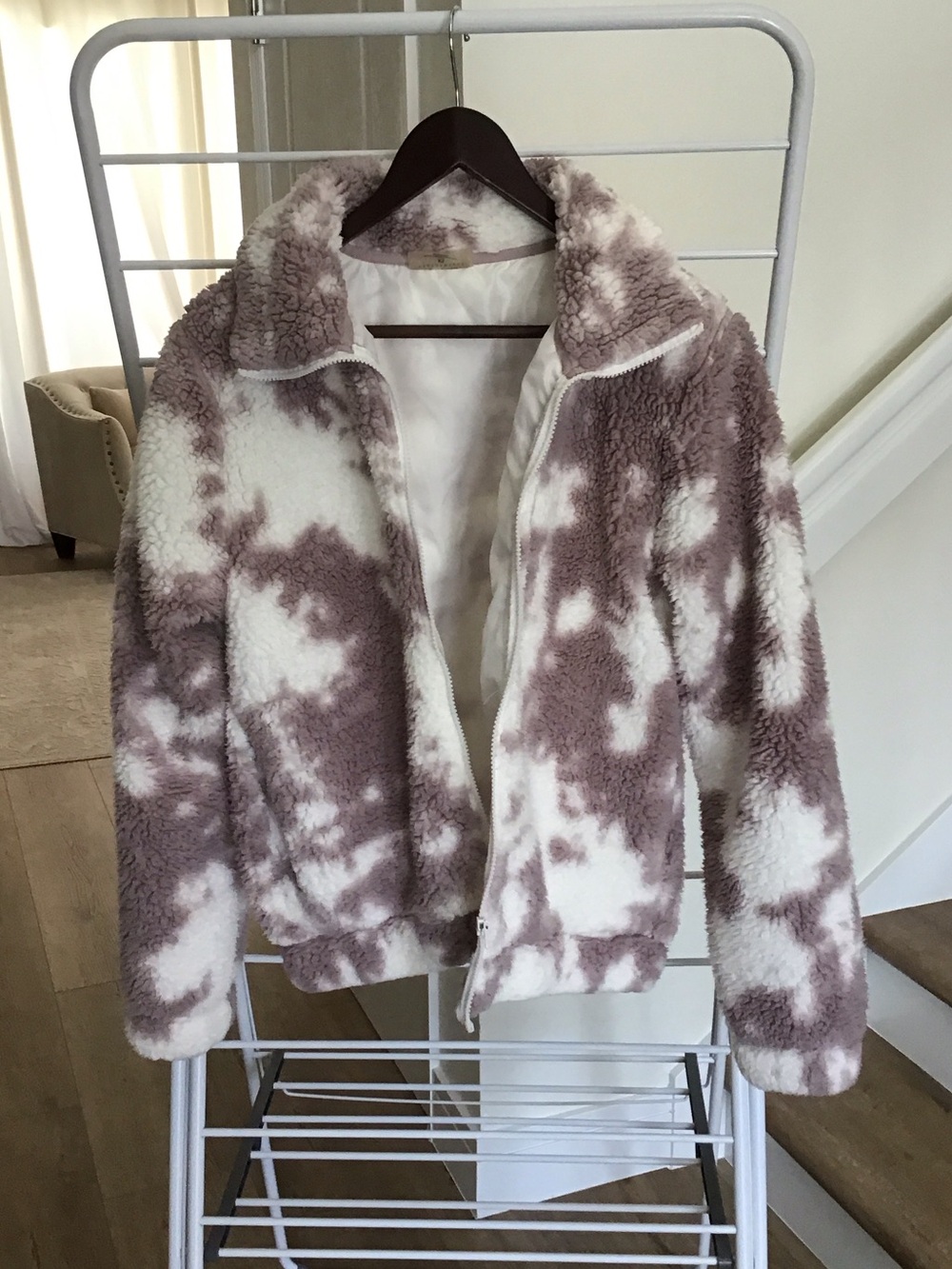 Betsey Johnson tie-dye sherpa jacket